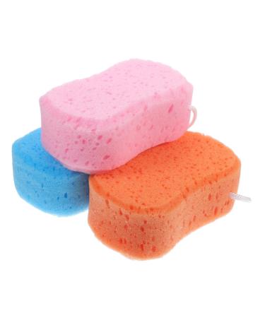 Housoutil Shower Bath Sponge 3pcs Bath Sponge Thicken Sponge Shower Loofah Hair Washer Scrubber Foam Sponge Sponges for Bathing Bath Scrubber for Body Natural Loofah Pouf Household Bath Pu