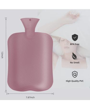 Olivialiving Classic Striped 2L Hot Water Bottle - Relief for Menstrual Cramps Neck & Shoulder Pain Heat & Cold Therapy Warm Hands & Feet - Orange & Red - Buy Online on GoSupps.com