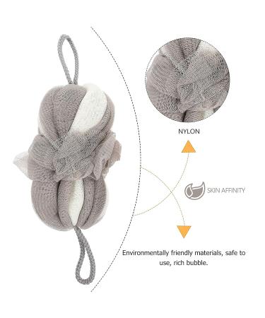 Beaupretty 2Pcs Long Bath Loofah Sponge Pouf Set - Stretchable Braided Shower Sponge for Back and Body Bath - Buy Online on GoSupps.com