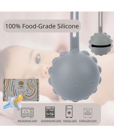 Happydoo 2 Pacifier Box - BPA Free Pacifier Storage for On-the-Go - Baby Accessories in Orange & Gray - Buy Online on GoSupps.com