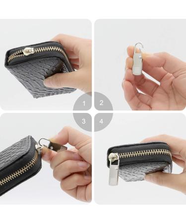 FENGWANGLI 8 Pcs Detachable Zipper Pull Tab Repair Kit - Silver, Black, Steel, Gold - for Luggage, Clothing, Jackets, Backpacks, Boots - Rectangle Zipper Pull - Buy Online on GoSupps.com