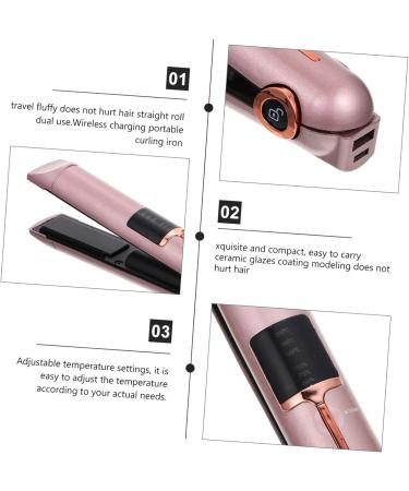 OHPHCALL 4pcs Curling Iron Travel Hair Curler Multifunctional Hair Straightener Pro Tools Abs Golden 21X4X3.5CMx4pcs Rose Goldx4pcs - Buy Online on GoSupps.com