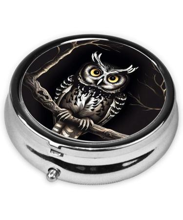 Late Night Owl Portable Metal Pill Box - Small 3-Compartment Travel Organizer for Pills - Durable & Convenient Design - Buy Online on GoSupps.com