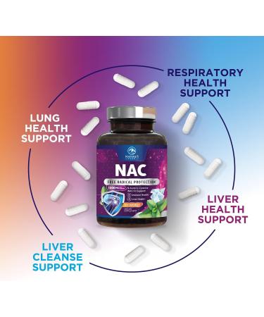 NAC Supplement 1200mg Optimal Absorption Immune Support with Powerful Antioxidants - Respiratory & Liver Health Support - Bottled in USA Vegan GMO & Gluten Free N-Acetyl-L-Cysteine - 120 Capsules 120 Count (Pack of 1) - Buy Online on GoSupps.com
