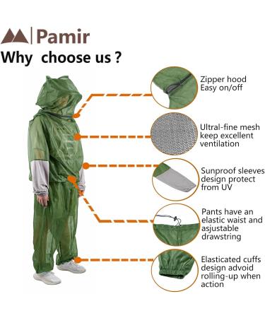 Pamir Mosquito Net Suit - Lightweight & Breathable Jacket & Pants for Men & Women | Ideal for Fishing Hiking & Camping - Buy Online on GoSupps.com