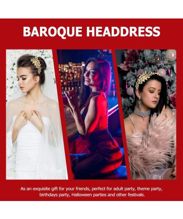 Frcolor Bridal Headband | Golden Leaf Baroque Headpiece | Vintage Bridal Accessories for International Shipping - Buy Online on GoSupps.com