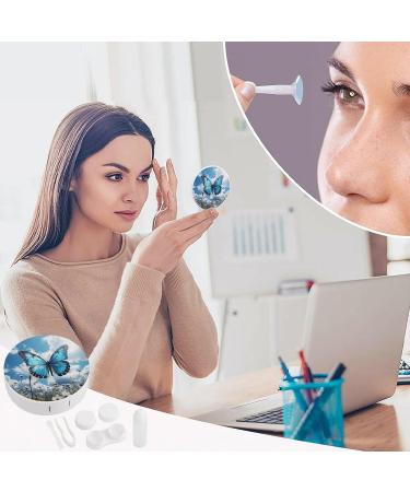 Blue Butterfly Contact Lens Case - Portable Travel Storage Box | Shop Now - Buy Online on GoSupps.com