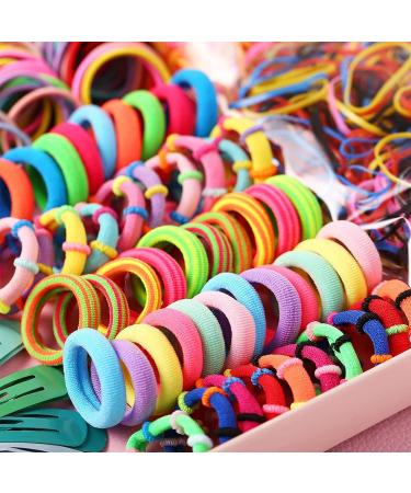 780 Pcs Girls Hair Clip & Tie Set - Colorful Ponytail Holders & Rubber Bands for Kids/Toddlers - Hair Accessories in Candy Colors - Buy Online on GoSupps.com