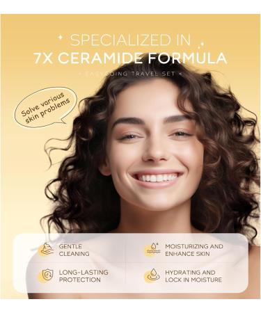 Travel Moisturizing Skin Care Kit Gifts for Women Teen Girls 4 Piece Mini Travel Size Skin Care Essentials Set with Facial Cleanser Cream Serum  - Buy Online on GoSupps.com