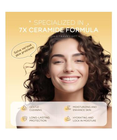 Hydrating Skin Care Set Travel Kit | Best Gifts for Women & Girls | 4-Piece Mini Essentials: Cleanser Cream Serum Sunscreen - Buy Online on GoSupps.com