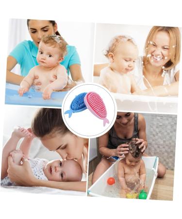 Silicone Scrubber Shower Brush Set for Kids and Adults - Gentle Scalp and Body Cleansing Tool for Babies, Infants, and Hairdressing - Perfect Gift for Newborns - KOMBIUDA - Buy Online on GoSupps.com