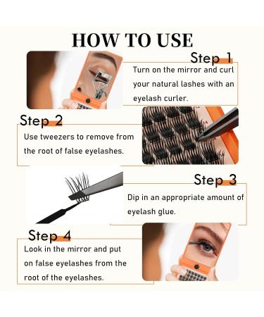 Buy DIY Lash Clusters - 88 PCS Natural Soft False Eyelashes & Portable Case | Airy Curl-D 10-16mm | International Shipping Available - Buy Online on GoSupps.com
