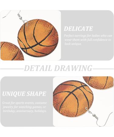 6 Pairs basketball earrings baseball earrings fashion jewelry for women soccer dangle earrings womens gifts earrings for women trendy lovers gifts Miss football leather personality - Buy Online on GoSupps.com