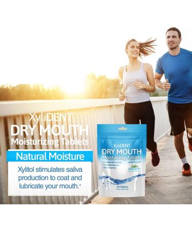Buy Nature's Stance XyliDENT Xylitol Tablets for Dry Mouth Relief - Peppermint Flavor 40 Count | Stimulates Saliva Freshens Breath & Reduces Acid Production | Fast Acting Relief - Buy Online on GoSupps.com