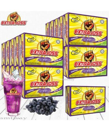 Grape Flavor Extra Joss - Energy Drink (12 Sachets) Shot Powder Drink Ski Party