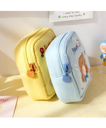 Large Capacity Storage Bag for Sanitary Napkins & Tampons - Zipper Organizer Purse Holder - Ideal for Towel & Cosmetic Storage - Yellow - Buy Online on GoSupps.com