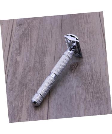 Premium Steel Double Edge Safety Razor for Men - Textured Design Solid Wood Handle Perfect for a Close Shave - 1 Count - Buy Online on GoSupps.com