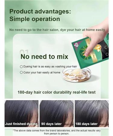 Protein Color Protect Hair Color Cream - Natural Plant Hair Dye for Gray Hair | Bubble Plant Hair Dye Shampoo (Black) | Essence of Plant Extracts - Buy Internationally - Buy Online on GoSupps.com