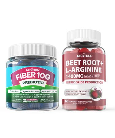 Nextdia Fiber Gummies for Adults + Beet Root Gummies