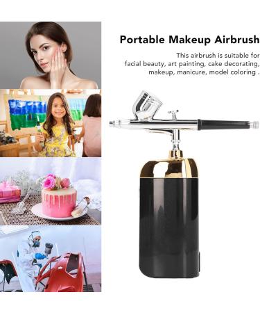 Facial Mist Sprayer ABS Rubber Aluminum Anti Slip Handle 6W Oxygen Facial Portable Airbrush Handheld USB Charging For Make Up For Model Coloring (Black) - Buy Online on GoSupps.com