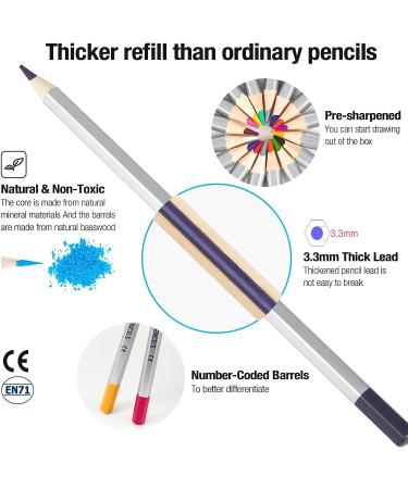 FUNLAVIE 48 Colored Pencils - Premium Art Drawing Pencil for Adult Coloring Book - Buy Online on GoSupps.com