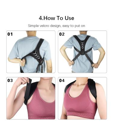 ZAHBRO Posture Corrector - Adjustable Clavicle Brace for Improved Posture and Back Pain Relief - Buy Online on GoSupps.com