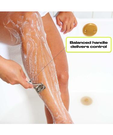 Leaf Chrome Razor - Plastic-Free Three-Blade Pivoting Head Razor | Women & Men - Buy Online on GoSupps.com