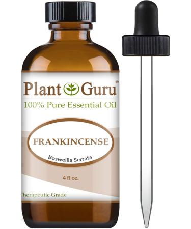 Plant Guru Frankincense 4 oz Undiluted Pure Therapeutic Grade Essential Oil Frankincense 4 Fl Oz (Pack of 1)