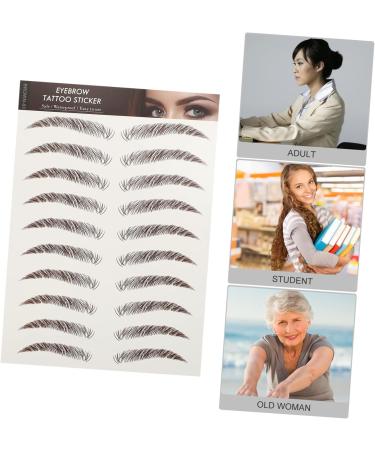 Beavorty 45 Sheets Waterproof Eyebrow Stickers Temporary Brow Tattoos Eyebrow Transfer Stickers 6d Template - Buy Online on GoSupps.com