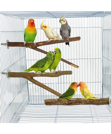 4 Piece Natural Wood Bird Toys Set - Perches Pencil Rods & Accessories for Parrots & Birds - 2 Specs 8 Washers & 4 Wing Nuts - Buy Online on GoSupps.com