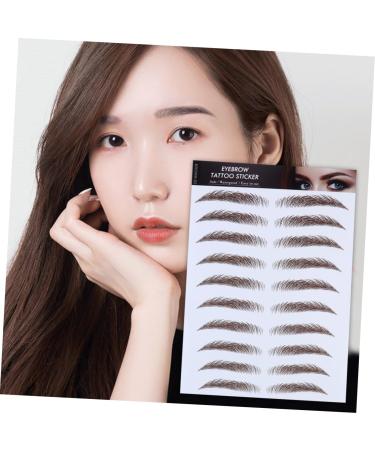 FOMIYES 20 Pcs Eyebrow Stickers Black Stickers Hair-like Authentic Eyebrows Water Transfer Eyebrow Sticker - Buy Online on GoSupps.com