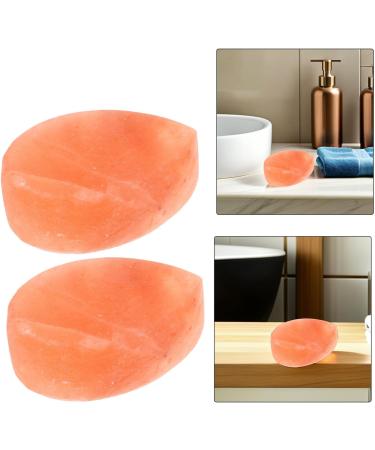  DECOMELODY 2 Pieces Callus Scrub Stone Body Scrub Deodorant Massage Stone Natural Salt Soap Pink Salt Stone Polished Salt Stone Skin Exfoliating Soap Heart-Shaped Unscented Soap - Buy Online on GoSupps.com