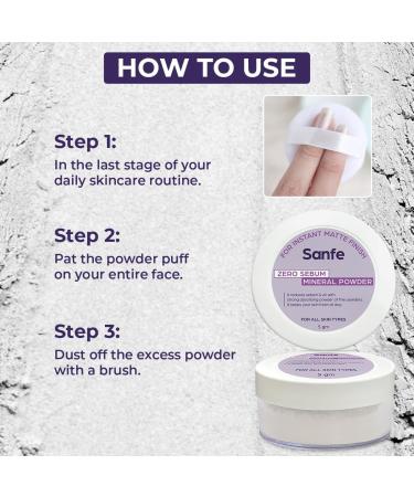 San.fe No Sebum Mineral Powder | Instant Matte Finish & Oil Control | 5g | All Skin Types | Fresh Skin All Day - Buy Online on GoSupps.com