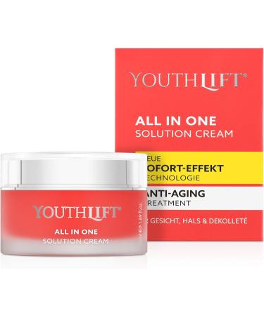 YOUTHLIFT All In One Solution Cream 50 ml antiaging cream with hyaluronic acid for smoother skin firming immediate effect moisturizing day care and wrinkle reduction vegan - Buy Online on GoSupps.com