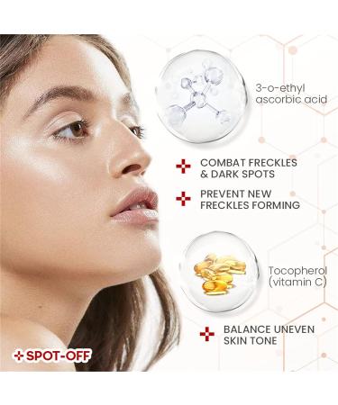 Spot Off Freckle Whitening & Dark Spot Corrector Cream - Acne Scar & Melasma Removal Treatment for Face (2 Pcs) - Buy Online on GoSupps.com