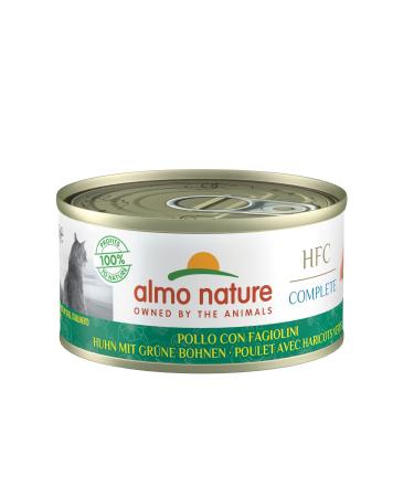 Almo Nature HFC Complete Chicken with Green Beans Wet food for adult cats 24 packs of 70 g each - Buy Online on GoSupps.com
