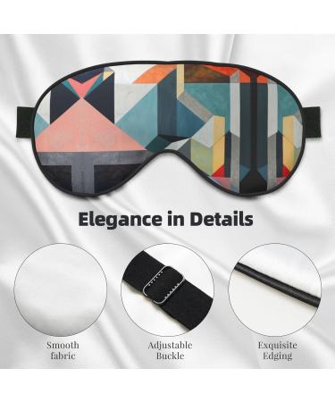 Buy Abstract Geometric Print Unisex Sleeping Eye Mask - Soft Comfortable & Light-Blocking | International Shipping Available - Buy Online on GoSupps.com