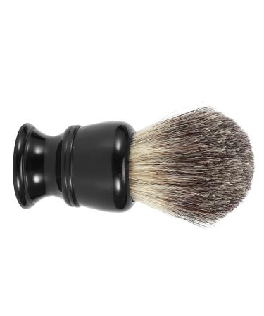Premium Black Resin Handle Hair & Beard Shaving Brush - Thick Lather for Ultimate Comfort - Buy Online on GoSupps.com