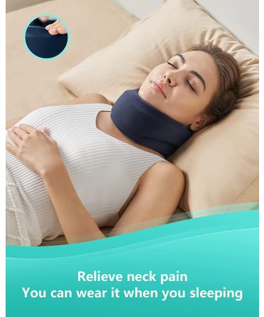 Soft Foam Neck Brace for Pain Relief - Cervical Collar for Support, Stability, and Alignment - Blue M for Women & Men - Buy Online on GoSupps.com