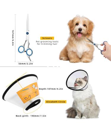 GDRAW 9-Part Zoo Set for Dogs & Cats | Complete Pet Grooming Supplies - Claw Scissors Nail Files Combs & Collars - International Shipping Available - Buy Online on GoSupps.com