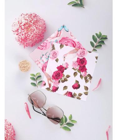 6PCS Microfiber Glasses Cleaning Cloths - Elegant Flower Design Soft Screen Wipes for Eyeglasses & Phones 6.3 x 6.3 inches - Buy Online on GoSupps.com