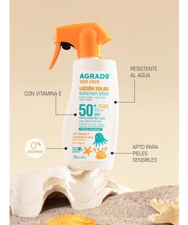  AGRADO AGRADO LOCION SOLAR SPF50+ KIDS PISTOL - Buy Online on GoSupps.com