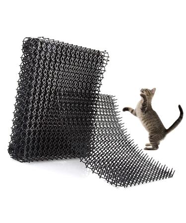 HZXMKB Cat Repellent Outdoor,Cat Deterrent Indoor Scat Mat (Set of 12) for Garden Plastic Spikes,Scratch Network Mats for Home and Fence Stopper Devices for Dogs and Cats Animal Barrier
