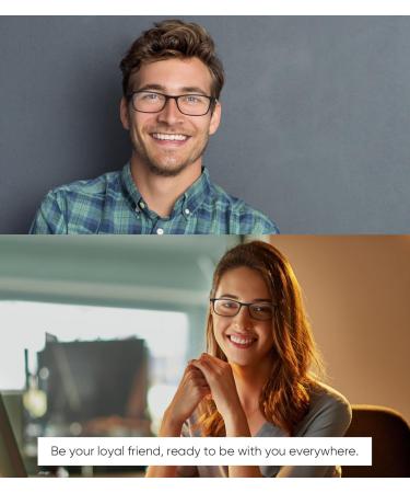 Missfive Flat Folding Reading Glasses - Blue Light Blocking Lightweight Portable Eyewear for Men & Women - Compact Travel Case Included - Black 2.5x - Buy Online on GoSupps.com