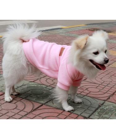 Shop Hualisiji Fleece Dog Sweater - Warm Lightweight Sweatshirt for Large Dogs in Soft Pink - Easy to Wear & Comfortable - Buy Online on GoSupps.com