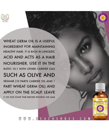 Deve Herbes Pure Wheat Germ Oil - Natural Cold Pressed 100ml | Therapeutic Grade Triticum Vulgare for Health & Beauty - Buy Online on GoSupps.com