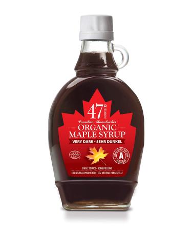 47 North Canadian Bio Ahorn syrup very dark 250g single source grade A gluten -free vegan organic Maple Syrup strong taste for pancakes & more
