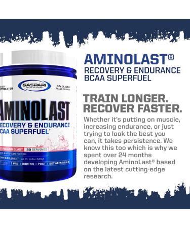 Buy Gaspari Nutrition AminoLast - Muscle Recovery & Endurance BCAA Fuel (Peach Raspberry) | 30 Servings | International Shipping Available - Buy Online on GoSupps.com