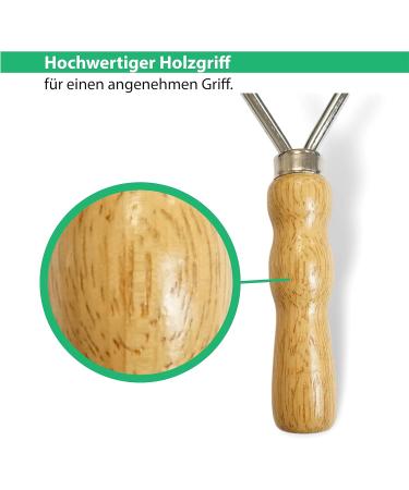 Stainless Steel Welding Knife with Wooden Handle - 2-in-1 Tool for Horse Donkey & Goat Cleaning & Stripping - Buy Online on GoSupps.com