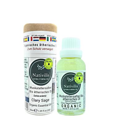 Nativilis essential bio-musselsalbei oil Salvia SCLAREA antibacterial alleviation of menopause.